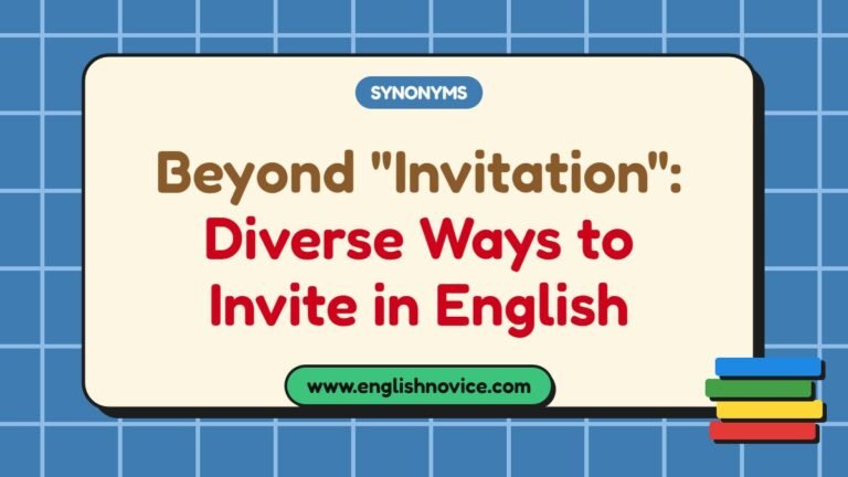 Beyond “Invitation”: Diverse Ways to Invite in English
