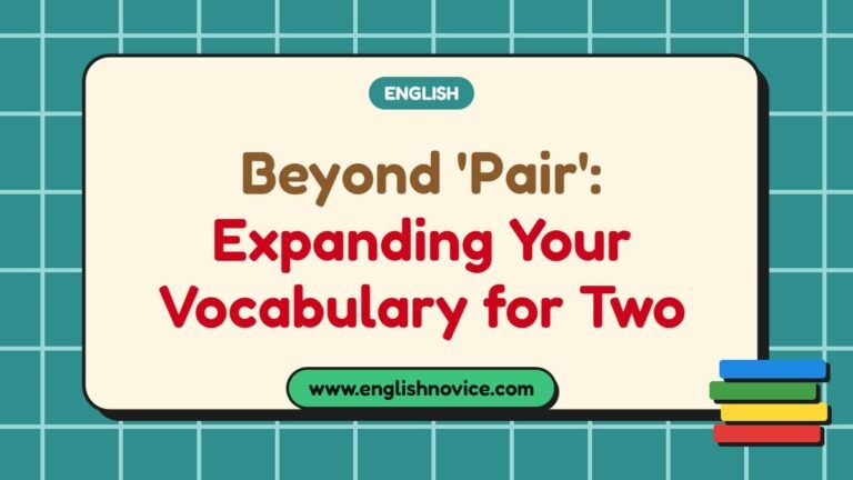 Beyond ‘Pair’: Expanding Your Vocabulary for Two